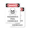 Signmission Hazardous Pool Chemicals Danger Sign, Plastic, 7in W x 10in L, 2PK OS-2PACK-DS-P-710-V-1628 - alternate 1